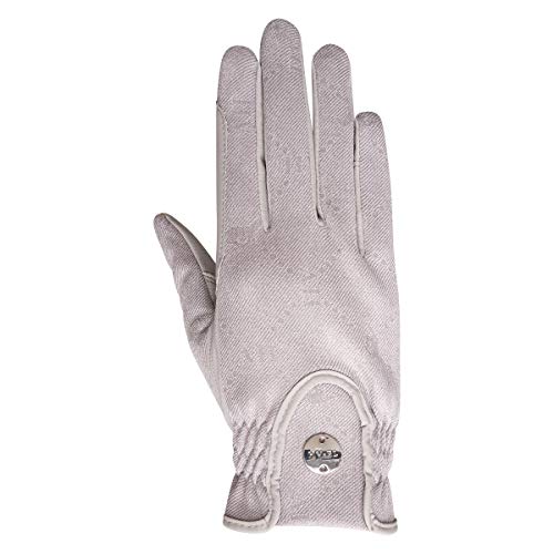 Gants d'équitation Kennet HV Polo cuir synthétique gris givré taille XL cavalier
