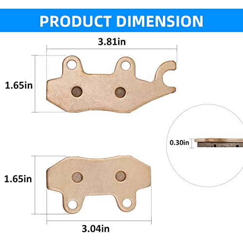 Brake Pads Front Rear Sintered For Can-Am Maverick 2013-2018 Commander Max 800 1000 2014-2020,Oem# 715500335 715500336 705601147 705600398 #TOP7