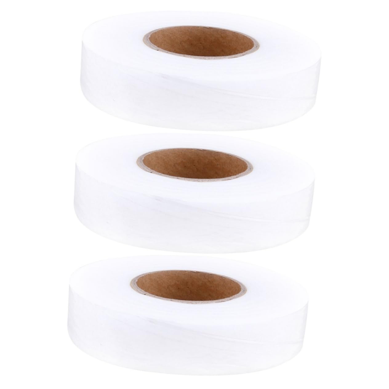 STOBOK 3 Rolls Double-Sided Adhesive Lining Hot Melt Omentum Strip Double-Sided Tape Fabric Adhesive Tape Iron on Accessories Iron-on Lining Adhesive Interlining Garment Accessories, 6400X2CM, White
