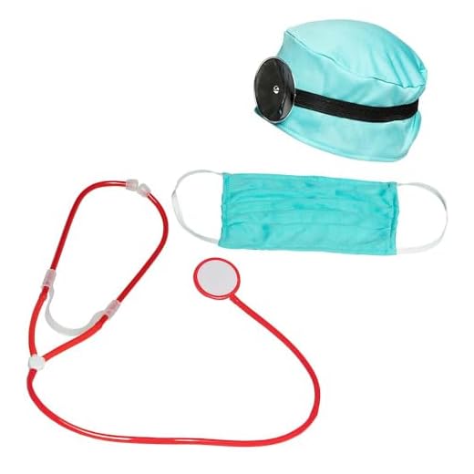 Boland 44809 - Set de doctor para disfraces, accesorios para carnaval, set de disfraz, gorro, cinta para la cabeza, reflector, mascarilla bucal y estetoscopio, fiesta temática, JGA