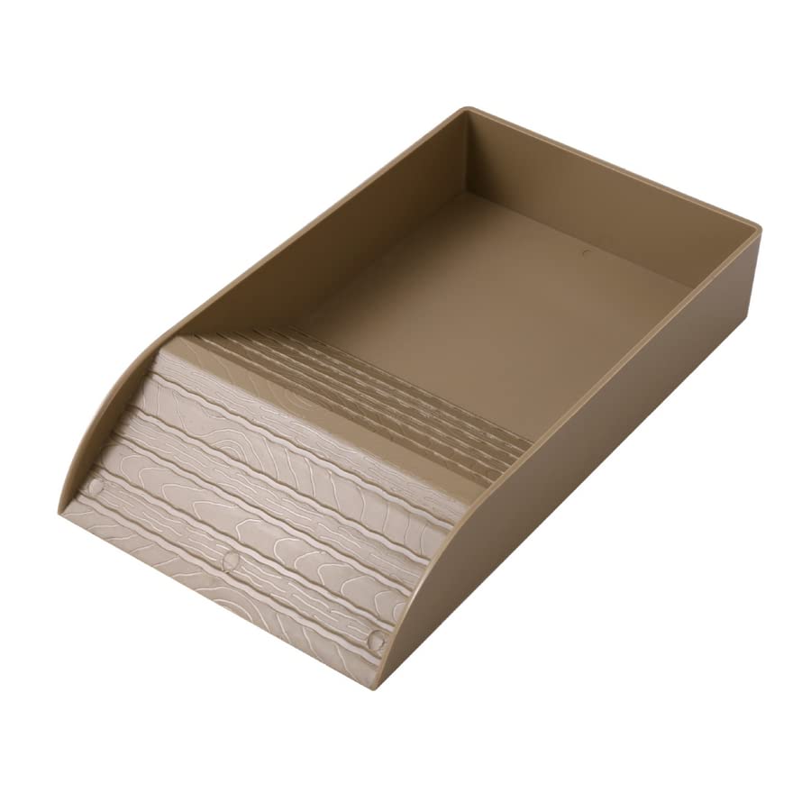 Gamelle d'eau pour tortue - Plateforme de baignoire en ABS - Nourriture pour animaux domestiques - Terrasse avec rampe lézard crabes (café)