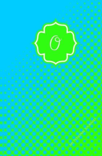 Journal intime personnalisé O bleu vert pour vos notes de voyage