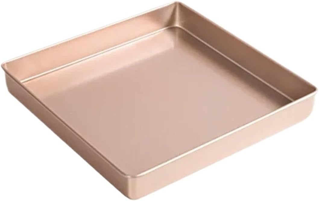 9/11-inch square non-stick thickened carbon steel baking pan, wear-proof and drop-proof, suitable for making cookies, pizzas(L)
