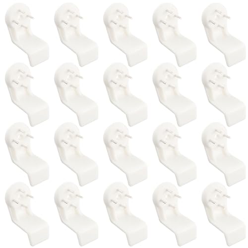 Image of 20PCS ABS Hardwall L-Shaped Hanger Non-Mark Instantly Hanging Strong Adhesive Invisible Traceless Nails Hooks Mount Fasteners for Picture Frames LED Light Apartment Cinder Block Wall