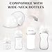 8 Count Baby Bottle Lids Compatible with Philips Avent Baby Bottles, Soft & Safe PP Bottle Caps for Avent Natural Plastic and Glass Bottles, BPA Free Baby Bottle Covers for Philip Avent Glass Bottle