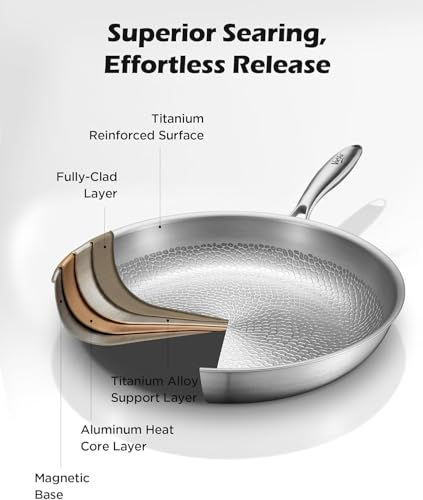 VocVoi Titanium pans for cooking 12 Nonstick pro frying cookware - image 4