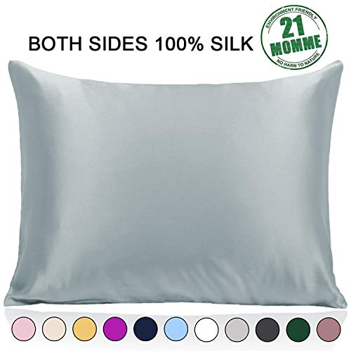 Ravmix 100% Pure Mulberry Silk Pillowcase Standard Size for Hair and Skin