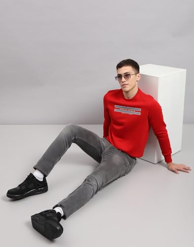 Image of Monte Carlo Mens Regular Fit Full Sleeve Round Neck Solid Winter Sweatshirt