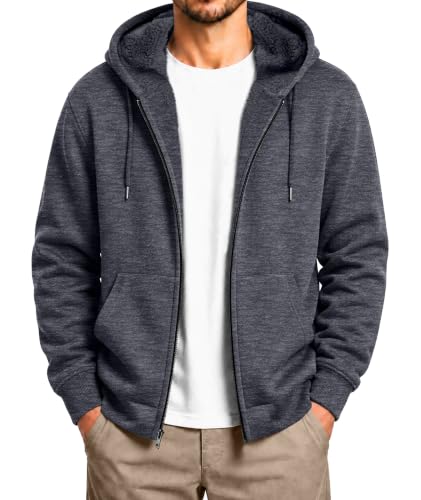 SCODI Hoodies for Men Zip Up Heavyweight Fleece Sweatshirt Thick Jacket 3XL - image 1