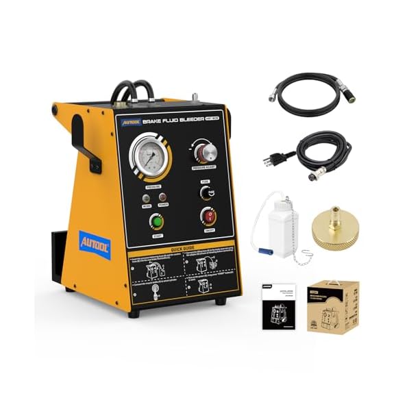 AUTOOL Brake Bleeder Kit Automotive Brake Fluid Bleeder Kit, Vacuum Brake Bleeding Tool, Brake Fluid Air-Free Filling, Automatic Brake System Bleeding Tools One Person