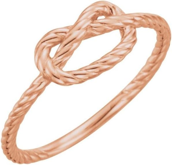 Sonia Jewels Rope Forever Love Knot Infinity Twist Promise Ring Band (Width = 6.1mm)