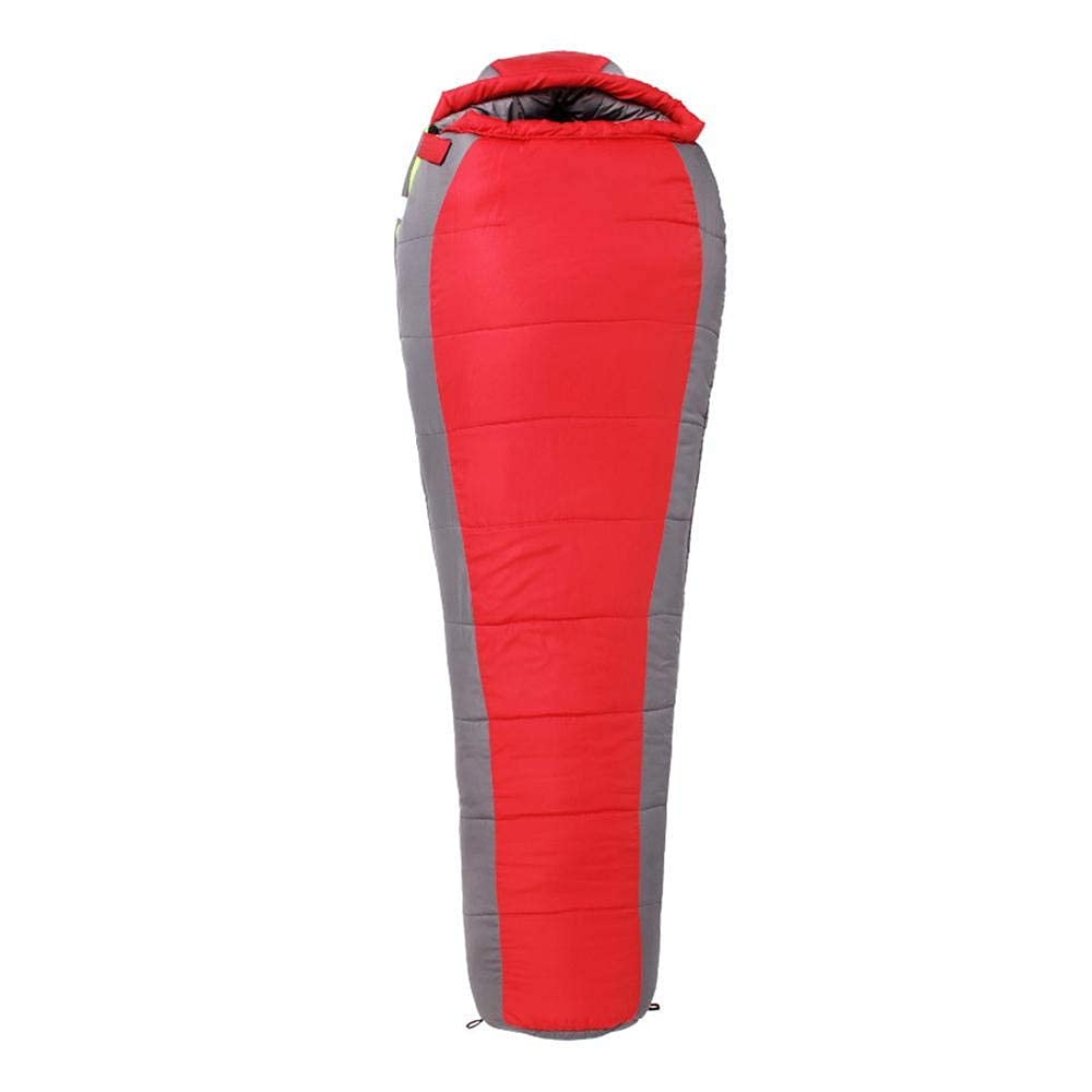 Sacco a Pelo Sacco a Pelo per Adulti con Cotone 3D Termico Ultraleggero Outdoor Inverno Escursionismo Campeggio Turismo Attrezzatura (1.8kgred)