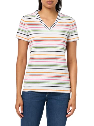 Image of Nautica Women's Solid V-Neck Short Sleeve T-Shirt Shirt