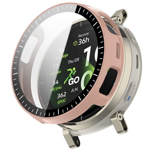 YAODLE For Amazfit Active 3 �J�o�[ Amazfit Active 3 �P�[�X 45mm PC�f�� �K���X�t�B������̌^ �S�ʕی� ��d�\�� �h�o ���{���Ɏq�� �L�Y�h�~ �y�ʁi�s���N�j