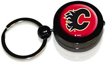 NHL Calgary Flames Hockey Puck Flashlight Keychain
