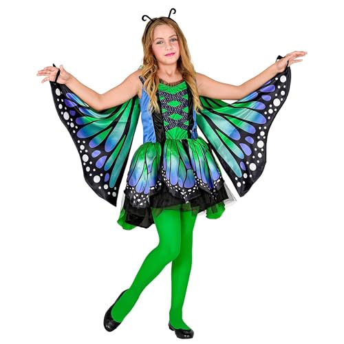 W WIDMANN MILANO Party Fashion - Costume enfant papillon, robe avec tutu, ailes, costume animalier, déguisements de carnaval