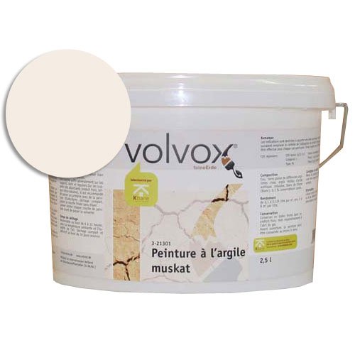 ecotec Naturfarben GmbH Volvox Espressivo Lehmfarbe - atmungsaktive Wandfarbe matt - hohe Deckkraft - streichfertige Naturfarbe beige 5 L