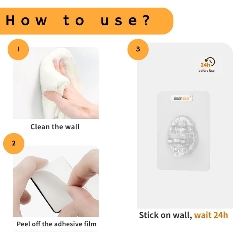 Stick Fast Self Adhesive Stainless Steel 6 Hooks Rail with 3M Sticker for Cloth Hanger, Door Hooks Rail for Bedroom, Kitchen, Bathroom No Drills, Load Capacity 3.5 kg Each-Chrome 2