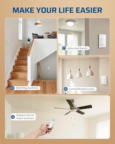 Image of DEWENWILS Wireless Light Switch and Receiver Kit, Remote Light Switches