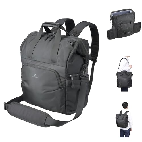 ハクバ 【Amazon.co.jp限定】カメラバッグ GW-STANDARD ダレス 3WAYバッグ22 AZ ブラック がま口バッグ 22L カメラリュック ショルダーバッグ 両サイドアクセス AMZSGWSD-3W22 4977187005257