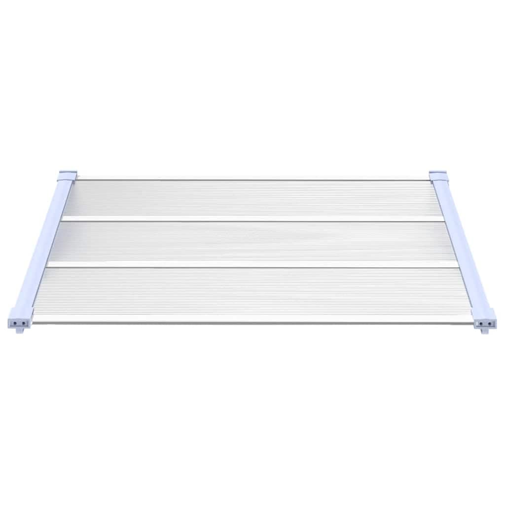 vidaXL Türvordach Grau und Transparent 122x90 cm Polycarbonat