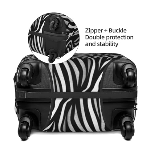 Zebra Print Luggage Cover Dustproof Suitcase Cover Elastic Washable Travel Luggage Protector Suitcase Protector Stretch Baggage Protector for 18-32 Inch Luggage Medium3