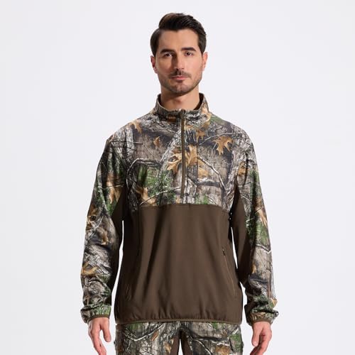LOOGU Hunting Hoodies for Men Fleece Lining Performance Insulation Pullover Camo Hoodie2