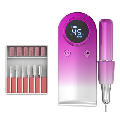 Reapyyt Taladro de uñas eléctrico para uñas de gel acrílico manicura pedicura pulido herramientas de forma para uso en el salón de belleza en casa fácil instalación B