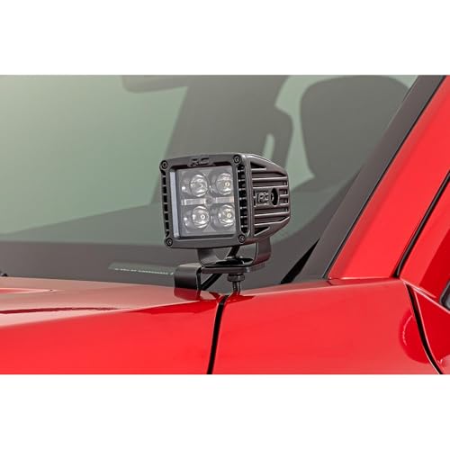 Rough Country 2" LED Ditch Light Kit for 2024 Toyota Tacoma | Amber DRL - 72104