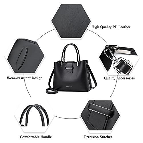 Bolso de mano para mujer estilo Hobo en gris PU miniatura 4