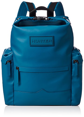 Hunter Mochila de cuero grande impermeable de goma azul original