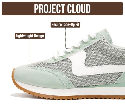 Image of Project Cloud Lace-up Fashion Sneakers for Women Footwear 2026 (Madison) | Memory Foam Insole for Comfortability; Non-Slip Casual Ladies Shoes for Women Sneakers; Lightweight Lace-up Womens Shoes