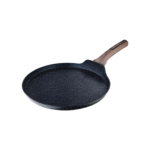 BERGNER Ultimate ILag Marble Non Stick Tawa/Dosa Tawa, 28 Cm, Induction Base, Wooden Soft Touch Handle, Food Safe (PFOA Free), Thickness 3.5mm, 1 Year Warranty, Grey For Rs. 865 @ 57 %