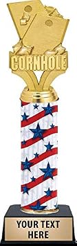 Cornhole Trophy, 11" Cornhole Award Trophy, Customize Now Prime