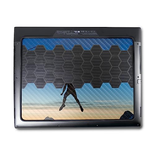 Image of MightySkins Carbon Fiber Skin Compatible with Alienware M18 R1 (2023) Full Wrap Kit - Moon Dunk | Protective, Durable Textured Carbon Fiber Finish | Easy to Apply & Change Styles | Made in The USA