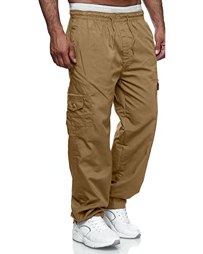 Men's Cargo Pants Relaxed Fit Sport Pants Jogger Sweatpants Drawstring Outdoor Trousers with Pockets3