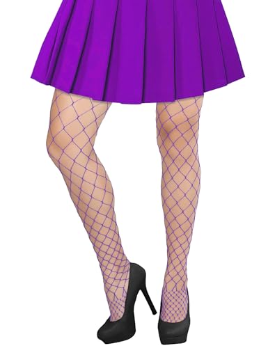 Image of Lastclream High Waisted Fishnet Tights for Women Sexy Fishnets Stockings Full Footed Fishnet Sheer Pantyhose Plus Size
