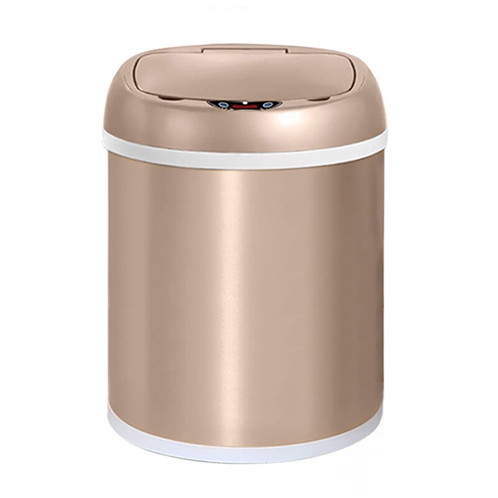 Non-contact Trash Can, Smart Sensor Switch Cover Household Sealed Waterproof with Cover Bathroom Electric Waste Paper Basket(C,12L)