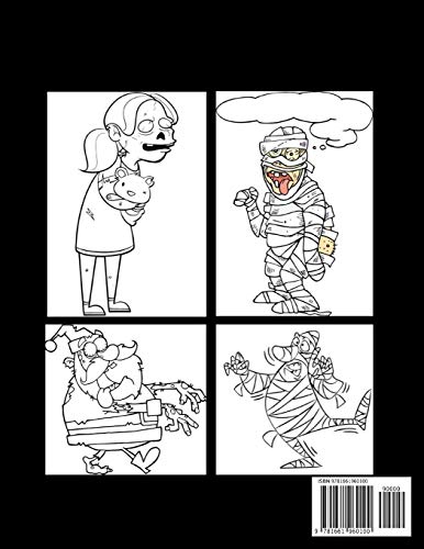 Zombie Coloring Book: Zombie Gifts for Kids 4-8, Boys, Girls or Adult Relaxation | Stress Relief Zombie lover Birthday Coloring Book Made in USA image 4