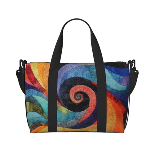 Colorful art print Travel Duffel Bag, Sports Tote Gym Bag, Swim Pool Bag Large Shoulder Tote Bag for Beach Weekender