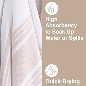 All-Clad Dual-Purpose Kitchen Towels: Highly Absorbent - 100% Cotton, 17"x30" Dish Towels for Cleaning & Drying Dishes & Glassware, 3-Pack, Almond All Clad Dual Purpose Kitchen Towels Highly Absorbent 100 Cotton 17×30 Dish Towels for Cleaning Drying Dishes Glassware 3 Pack Almond