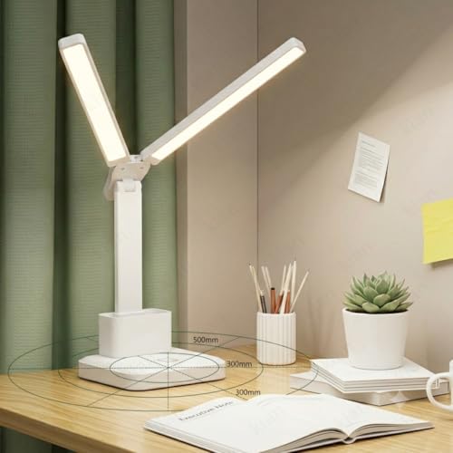 Image of Kian LED Desk Lamp with Pen & Phone Holder - USB Charging Study Lamp with Touch Sensor, Adjustable Brightness, Eye Protection & Foldable for Students, Reading & Office(Pack of 1) (Lamp 3)