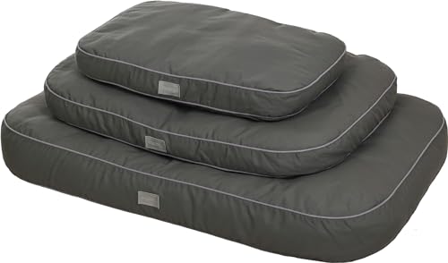 Kerbl Liegekissen Jerome (Farbe dunkelgrün/grau, L x B x H 60 x 40 x 6 cm, waschbarer Bezug, mit Antirutschbeschichtung, Hundekissen) 80450