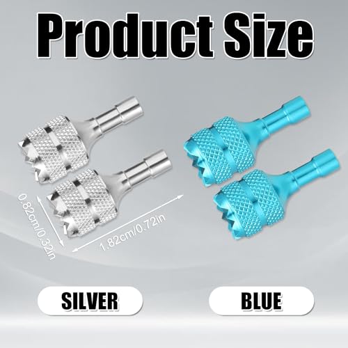 Image of 4pcs Drone Controller Sticks, Aluminum Drone Control Joystick Detachable Thumb Rocker Replacement Compatible with DJI Mini 3 Pro DJI RC Smart Controller Accessories (Silver, Lake Blue)