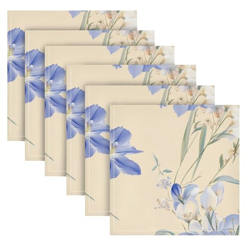 Servilletas de tela beige 20x20 pulgadas set x6 miniatura 1
