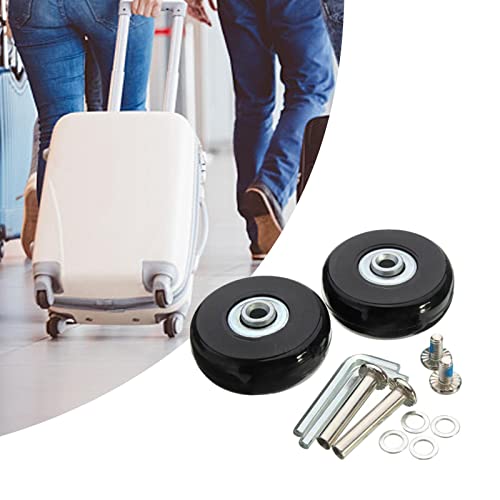 Ronyme 2 peças de substituição de mala de bagagem/preto silencioso flexível mudo kit de ferramentas