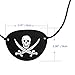 One-eyed Pirate Captain Skull Eye Patch Costume for Halloween,Christmas,Birthday Pirate Theme Party