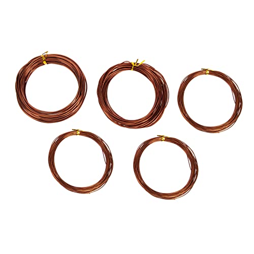 Parliky Bonsai Accessories Set 5 Rolls of Climbing Wire for Plants Support Rack for Plant Aluminum Bonsai Wire