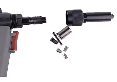 Miniatura 7 de NEWTRY Pistola de remache industrial de 0252in con rejilla de ventilación anecóica neumática ajustable remachadora tipo pistola 2 troqueles