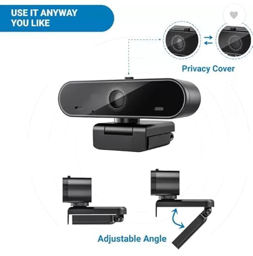 (Refurbished) CH-0221 Full HD 1080P 2.1 Megapixel 30 FPS Web Camera with Built-in Mic for PC/Laptop Video Calling (Black) - Image 3